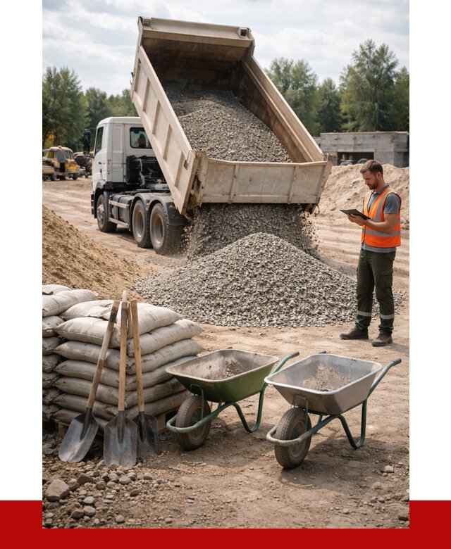 Доставка нерудных материалов в Волхове от 1256 руб. | ПРОНЕРУДВлх
