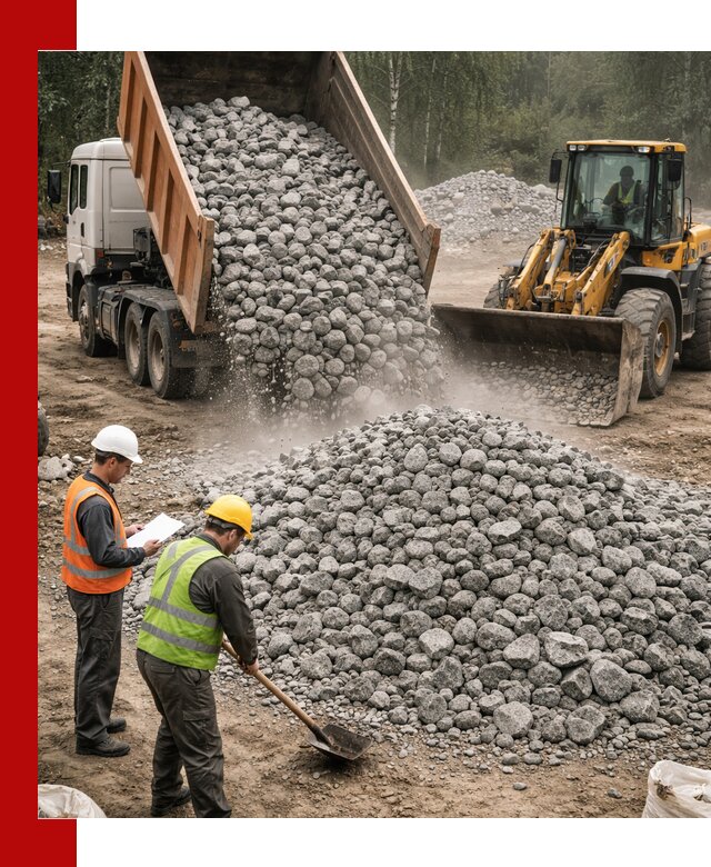 Гранитный щебень фракция 70-150 доставка в Волхове