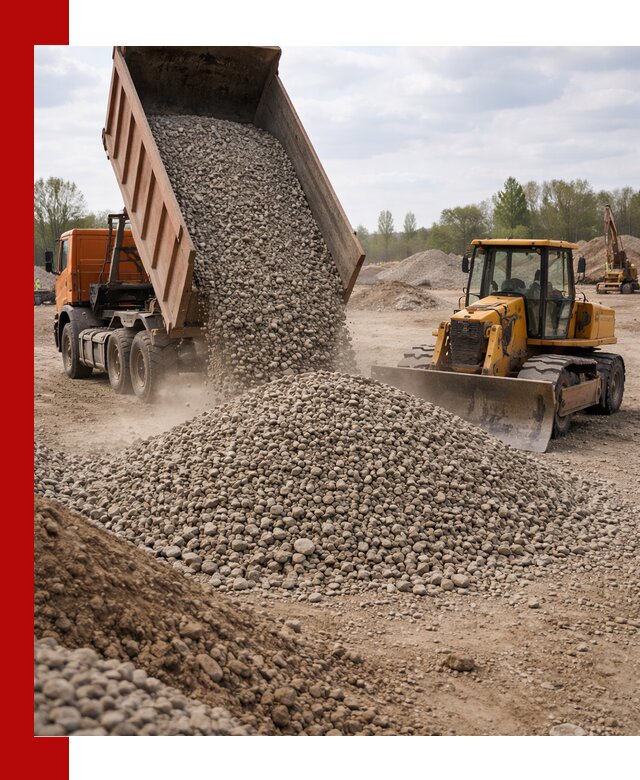 Доставка гравийного щебня фракции 40-70 в Волхове