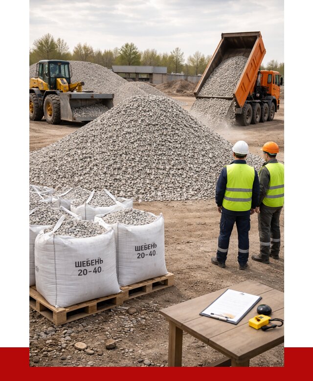 Известняковый щебень 20-40 в Волхове от 2198 р. ПРОНЕРУДВлх