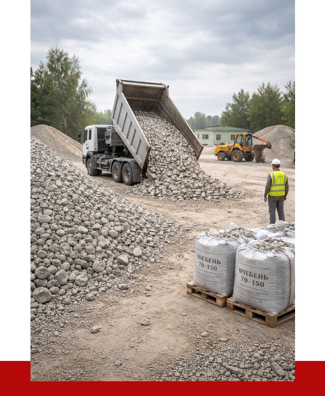 Известняковый щебень фракция 70-150 в Волхове от 1309 р. | ПРОНЕРУДВлх