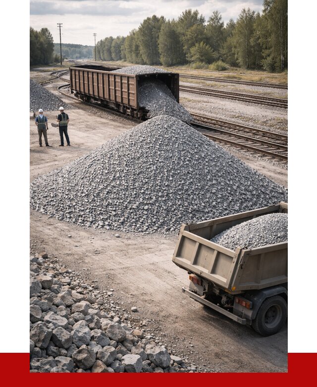 Железнодорожный щебень 20-60 в Волхове от 1780 р. | ПРОНЕРУДВлх