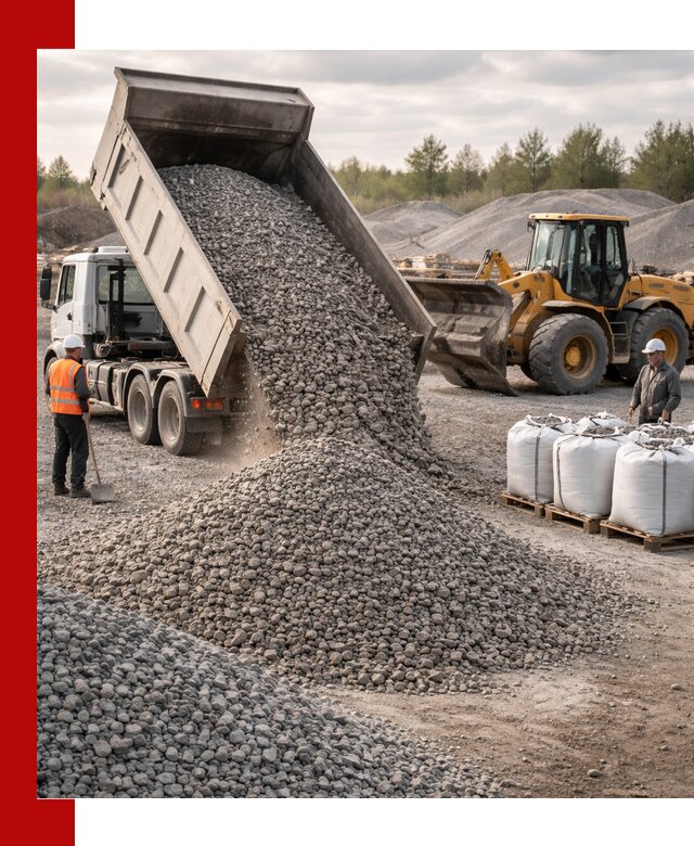 Бетонный щебень фракция 5–20 с доставкой в Волхове