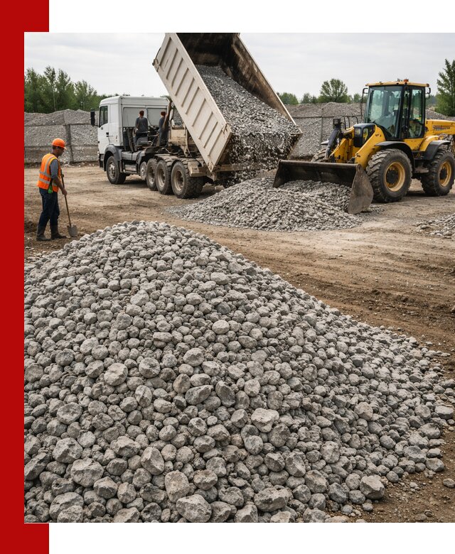 Доставка бетонного щебня фракции 40-70 в Волхове