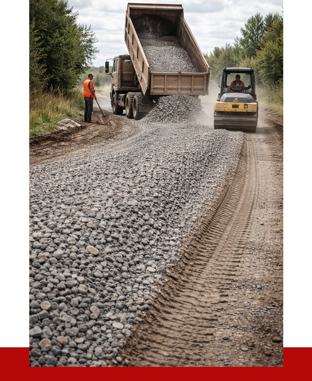 Щебень для отсыпки дороги в Волхове от 2826 р. ПРОНЕРУДВлх