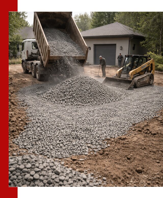 Щебень для парковки в Волхове: доставка и укладка качественного материала