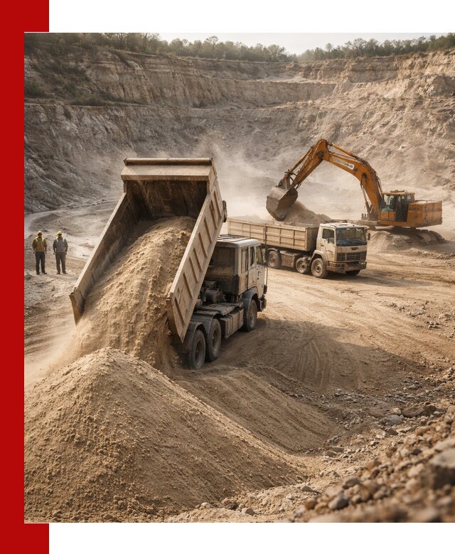 Карьерный песок навалом с доставкой в Волхове