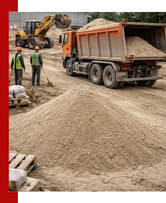 Доставка и продажа мытого речного песка в Волхове