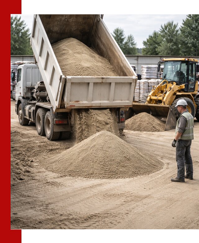 Поставка и доставка песка для бетона в Волхове