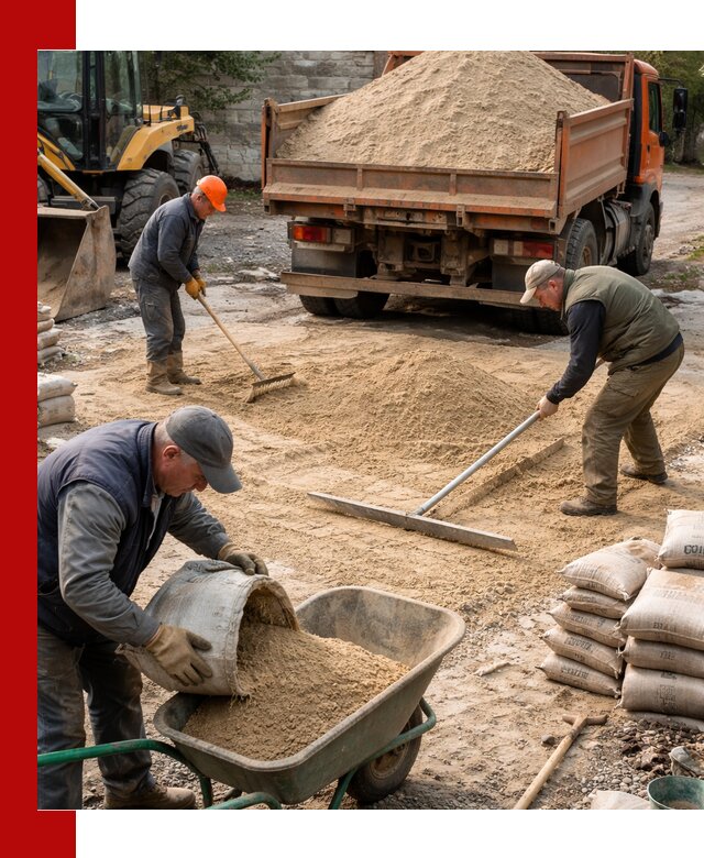 Поставка песка для стяжки в Волхове с быстрой доставкой