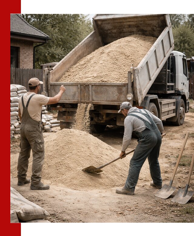 Песок для штукатурки с доставкой в Волхове качественный и чистый