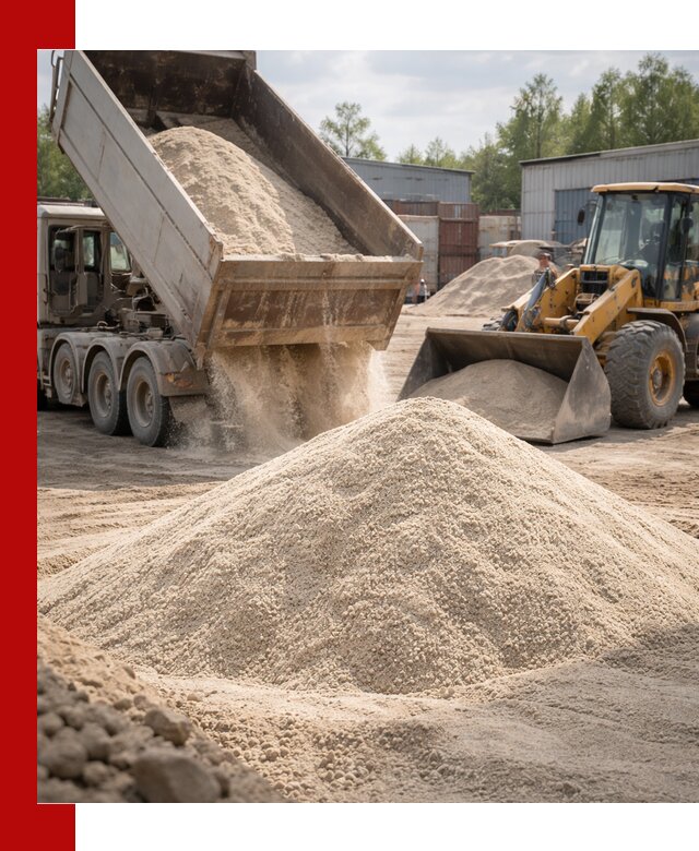 Кварцевый песок с доставкой в Волхове для строительных работ