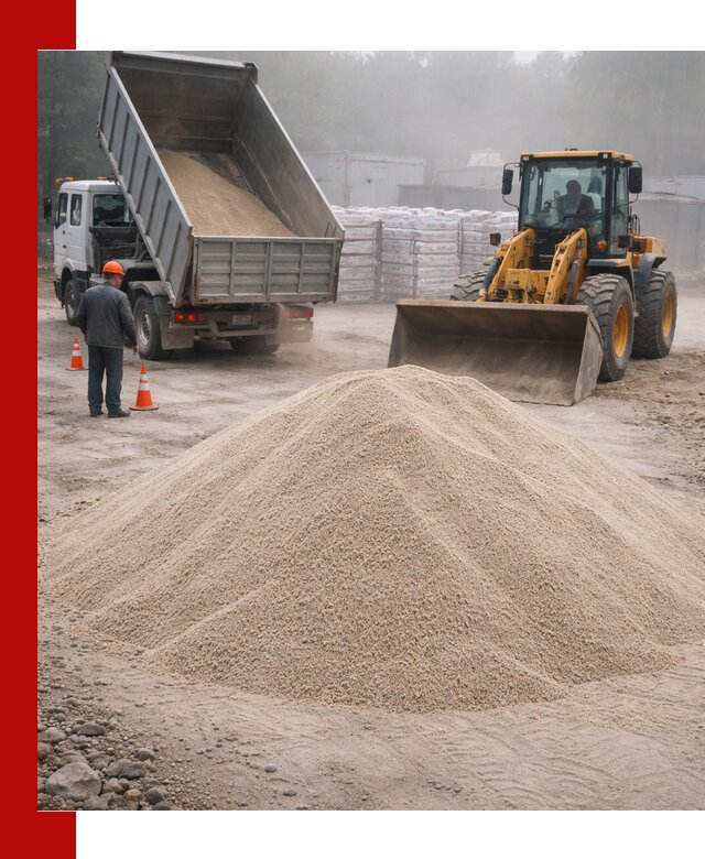 Кварцевый песок фракция 0–8 для стройработ в Волхове