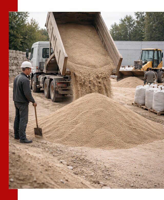 Кварцевый песок фракция 0–3 мм с доставкой в Волхове