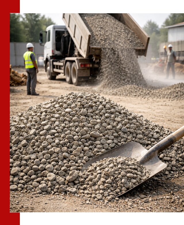 Доставка гравия фракции 20-40 в Волхове с самосвалами