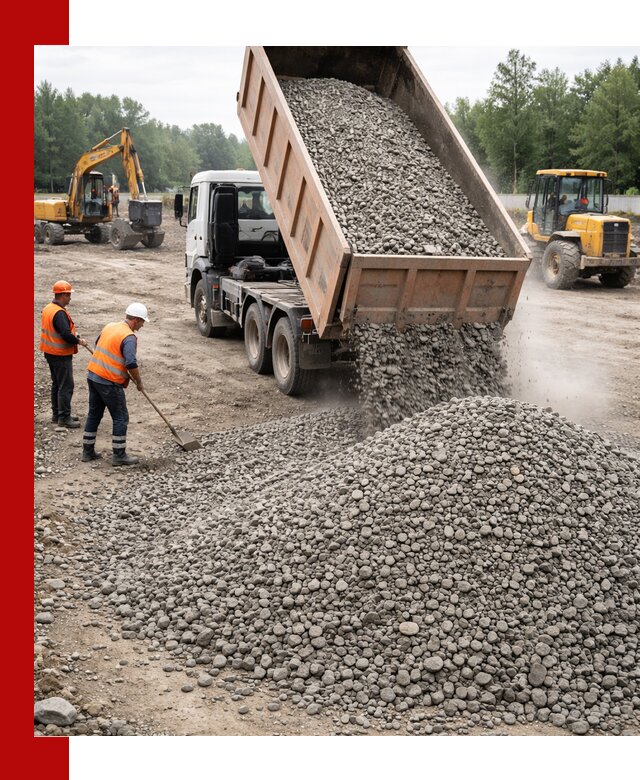 Доставка гравия фракции 40-70 в Волхове оптом и в розницу