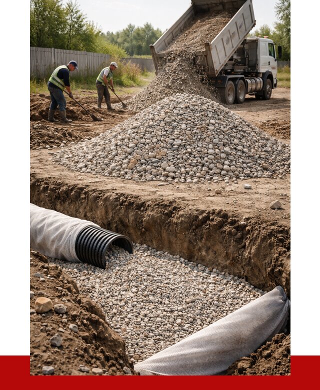 Гравий для дренажа в Волхове от 2303 р., доставка ПРОНЕРУДВлх