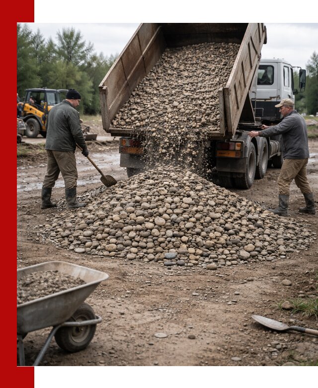 Доставка гальки речной оптом и в розницу в Волхове
