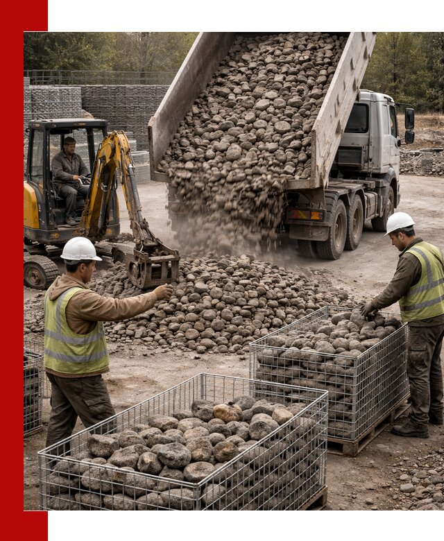 Камень для габионов фракция 100–201 в Волхове