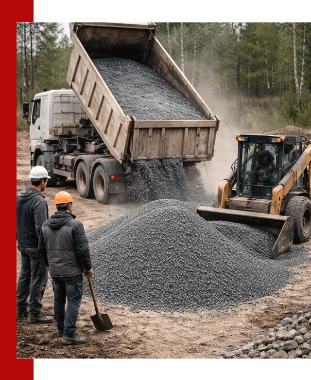 Гранитный отсев 0-5 с доставкой и разгрузкой в Волхове