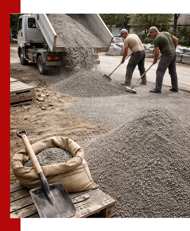 Отсев для тротуарной плитки в Волхове — доставка и укладка