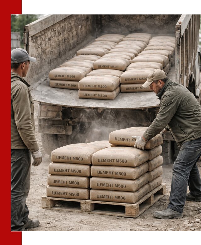 Цемент М500 с доставкой самосвалом в Волхове