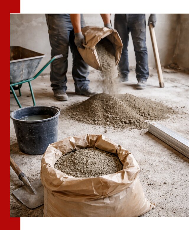 Доставка сухой смеси для стяжки в Волхове