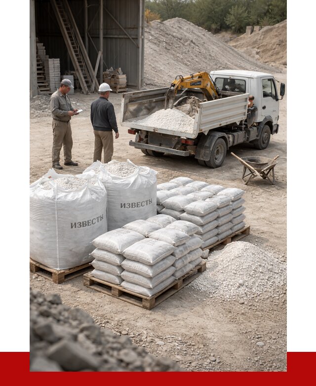 Известь строительная в Волхове с доставкой от 4397 р. | ПРОНЕРУДВлх