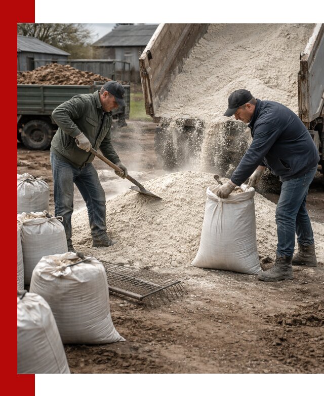 Доставка извести пушонки в Волхове оптом и мелким оптом