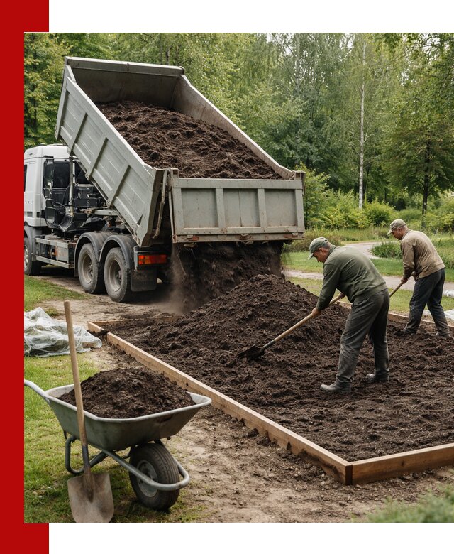 Доставка грунта для озеленения и благоустройства в Волхове