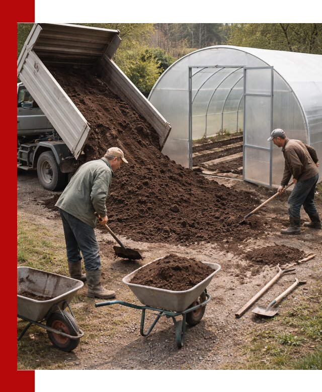 Грунт для теплицы с доставкой в Волхове — плодородный субстрат под растения
