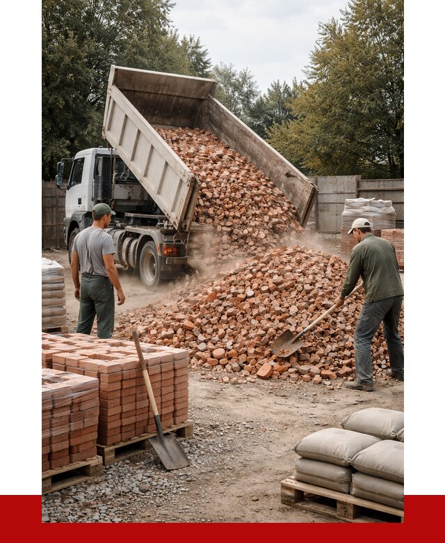 Бой кирпича в Волхове с доставкой от 4397 руб/куб | ПРОНЕРУДВлх