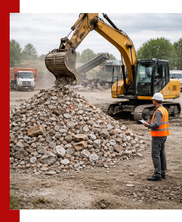 Доставка и вывоз строительного боя в Волхове