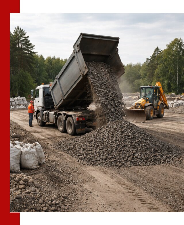 Доставка дробленого асфальта в Волхове для дорожных работ