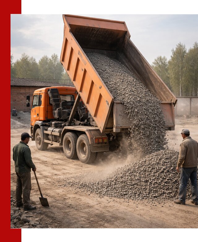 Доставка самосвалом 20 м3 в Волхове быстро и надежно