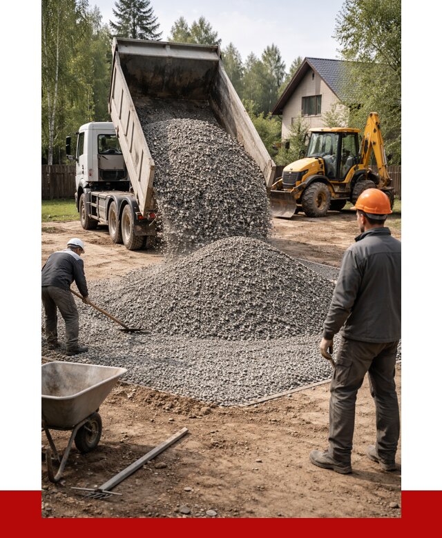 Отсыпка участка щебнем в Волхове от 6804 р. ПРОНЕРУДВлх