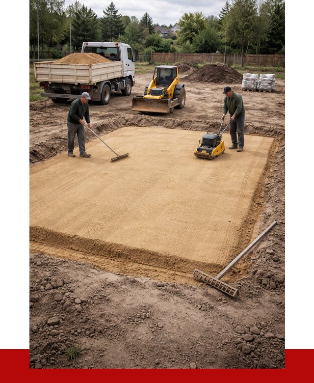 Устройство песчаной подушки в Волхове от 4711 р. ПРОНЕРУДВлх