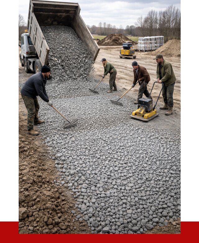 Устройство щебеночной подушки в Волхове от 4711 р. ПРОНЕРУДВлх